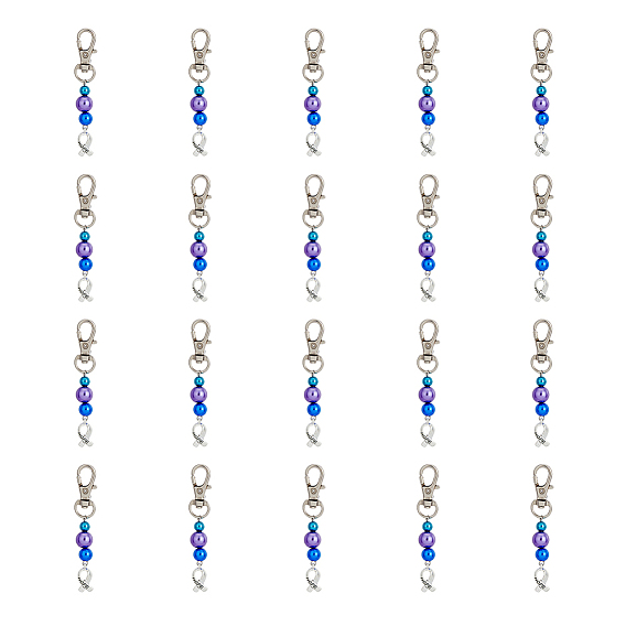 20шт. брелок из искусственного жемчуга из АБС-пластика, с лентой для информирования о раке молочной железы, вырезанным словом «хмель» и результатами сплава