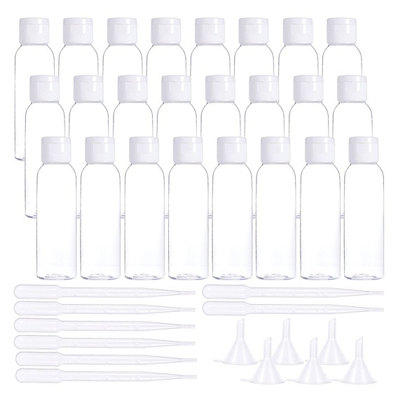 Plastic Squeeze Bottles Sets, Refillable Bottle, with Mini Transparent Plastic Funnel Hopper, 2ml Disposable Plastic Dropper