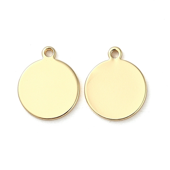 Латунные подвески, без кадмия, без никеля и без свинца, плоские круглые прелести