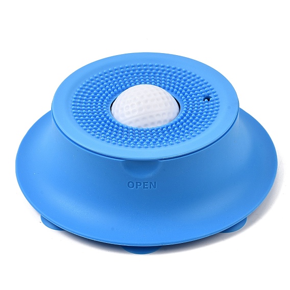 Jouet pour animaux de compagnie à ventouse en silicone écologique, distributeur rotatif interactif à alimentation lente avec balle