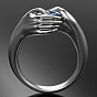 Cubic Zirconia Hand Finger Ring, Brass Jewelry for Women