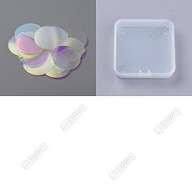 200 Stück schillernde PVC-Pailletten-/Paillettenanhänger, Flachrund, Ornament Zubehör