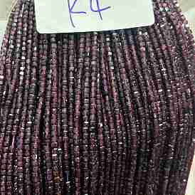 Гранат природный бисер нитей, кубические