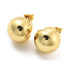 Round Stud Earrings, Brass Jewelry for Women, Cadmium Free & Lead Free