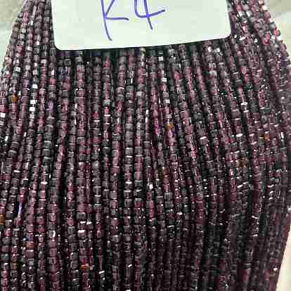 Гранат природный бисер нитей, кубические