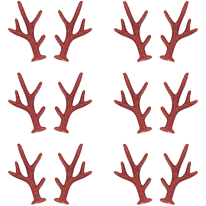 40шт. бархатные рога снеговика, ветка для рук, с блеском порошок, Рождественские аксессуары для изготовления снеговика