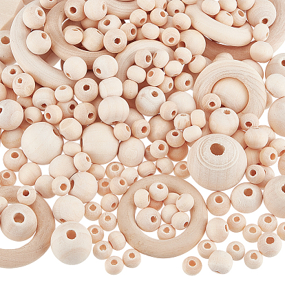 650 шт. 13 стили из натурального необработанного дерева бусины