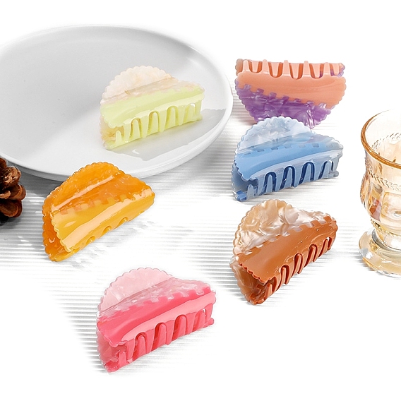 Заколки для волос в форме когтей из ацетата целлюлозы, аксессуары для волос для женщин и девочек, вентилятор