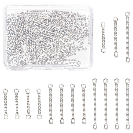 120 шт. 3 стили 304 подвески-соединители из нержавеющей стали, крутите ссылки