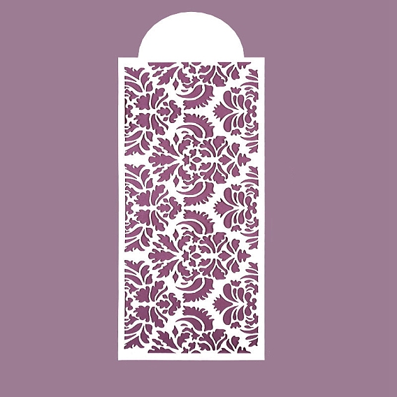 Шаблоны трафаретов для рисования пластиковых питомцев, прямоугольник с цветочным узором