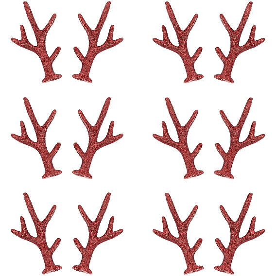 40шт. бархатные рога снеговика, ветка для рук, с блеском порошок, Рождественские аксессуары для изготовления снеговика