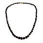 Natural Bloody Amber Nuggets Graduated Beaded Necklaces with Brass Clasps & Seed Beads