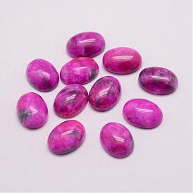 Dyed Jade Cabochons, Flat Oval