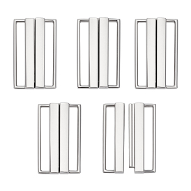 5 шт. прямоугольных пряжек для поясного ремня из сплава, для украшения аксессуаров одежды