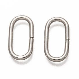 304 Stainless Steel Open Jump Rings, Oval