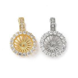 Латунные микро-паве прозрачные серьги-гвоздики из циркония, колесо, без кадмия и без свинца, стойки покрытие, долговечный