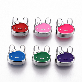 Uv акриловые покрытия бусины, с эмалью, кролик