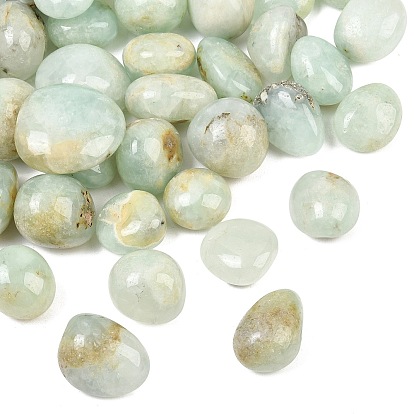 Natural Prehnite Beads, Tumbled Stone, Nuggets, No Hole/Undrilled, Vase Filler Gems/Undrilled, Vase Filler Gems