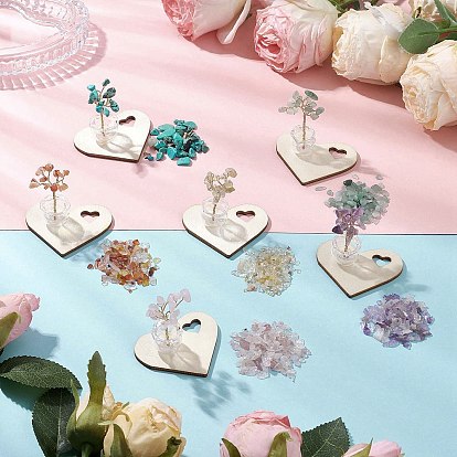 Украшения из натуральных и синтетических драгоценных камней дерево жизни, Деревянная основа из листа с медной проволокой, фен-шуй энергетический камень подарок для домашнего офиса украшение рабочего стола