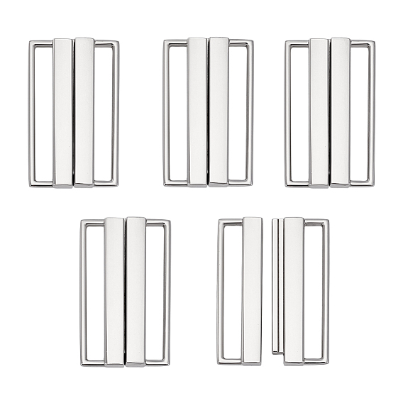 5 шт. прямоугольных пряжек для поясного ремня из сплава, для украшения аксессуаров одежды