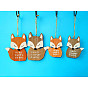 Wooden Hanging Signs, Room Door Signs, Creative Home Pendant Decoration, Fox with Word