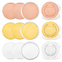 12pcs 3 couleurs pièces commémoratives vierges en fer, pièces porte-bonheur, avec étui de protection, plat rond, pour l'artisanat de gravure au laser