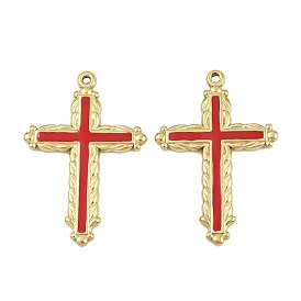 304 нержавеющей стальной эмали подвески, крестик, ионное покрытие (ip), ручная полировка