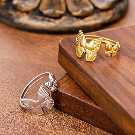 Регулируемые 304 манжеты из нержавеющей стали с открытыми кольцами, бабочка