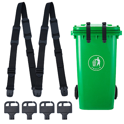 Полиэстеровые ремни для хранения мусорных баков на открытом воздухе, с пластиковой пряжкой