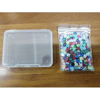 Pequeño botón de nylon, micro botones, botones de costura, 2 agujero