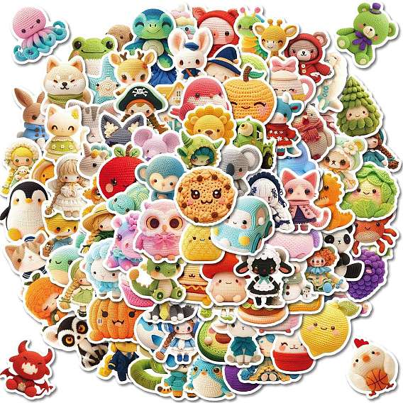 100шт. наклейки с изображением животных из мультфильмов, самоклеющиеся наклейки, Украшение дневника для фотоальбома своими руками