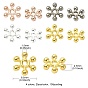 100Pcs 4 Colors Zinc Alloy Spacer Beads, with One Hole, Snowflake