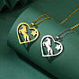 304 ожерелье из нержавеющей стали с подвеской в виде сердца и лошади