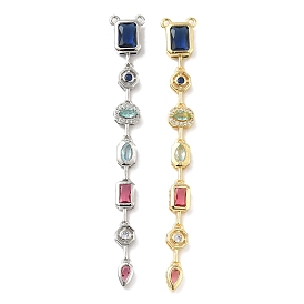 Латунные микро проложить кубического циркония большие кулоны, прямоугольные и восьмиугольные подвески, стойки покрытие, долговечный, без кадмия и без свинца