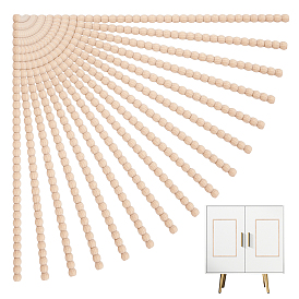 Деревянный полукруглый потолочный молдинг, отделка стен под мебель, дверь, гардероб, домашнего декора