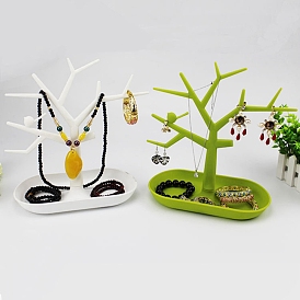 Présentoirs de boucle d'oreille en plastique abs, arbre de la vie