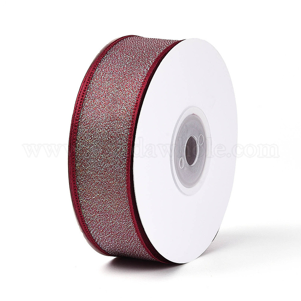 Ruban de satin de polyester scintillant, pour l'emballage cadeau