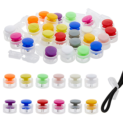 36шт 12 цвета пластиковые шнуры замки зажимы концы, с 72 шт. застежкой-молнией на концах шнура с замком