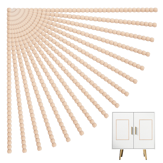 Деревянный полукруглый потолочный молдинг, отделка стен под мебель, дверь, гардероб, домашнего декора