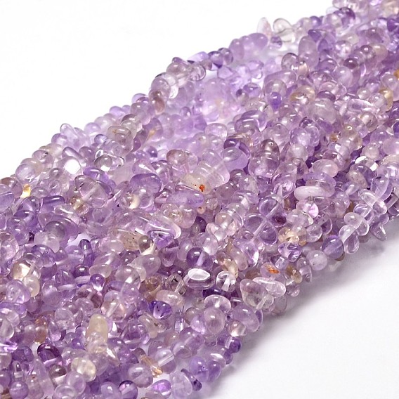 Ametrine naturelle perles de puce brins, 4~15x5~8mm, Trou: 1mm, environ 31.5 pouce