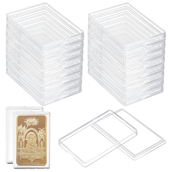 Прозрачные акриловые серебряные слитки золотые слитки для хранения, держатели для хранения капсул air-tite, прямоугольные