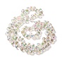 Half Rainbow Plated Electroplate Beads Strands, Faceted, Rondelle