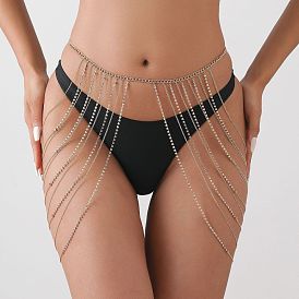 Сплав кристалл горный хрусталь панцирная цепь многослойная кисточка нога поясная цепь