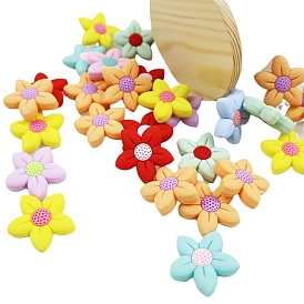 Food Grade Silicone Focal Beads, Silicone Teething Beads, Flower