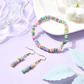 Естественно оболочки комплектов ювелирных изделий, включая эластичные браслеты и серьги-подвески, с 304 нержавеющей фурнитурой