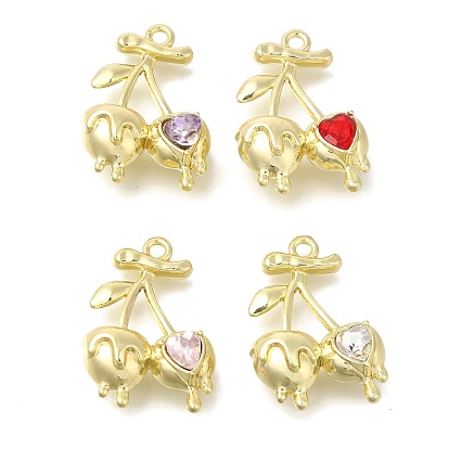 Подвески из сплава со стразами, черри прелести