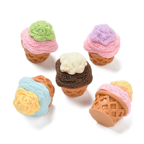 Кабошоны из смолы, мороженое