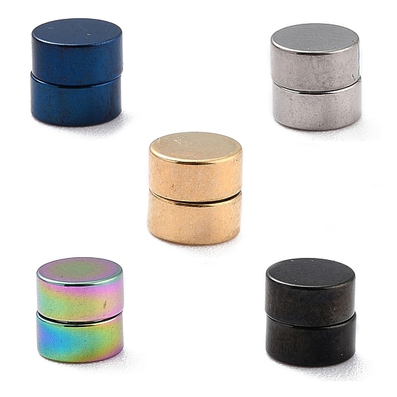 Magnetic 304 Stainless Steel Clip-on Earring, Flat Round