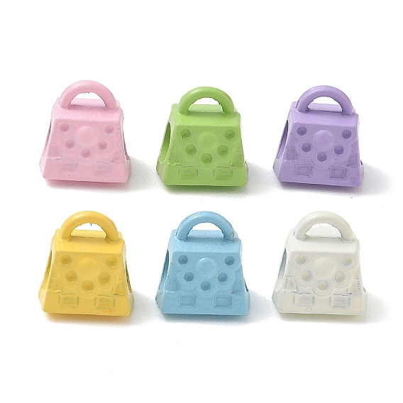 Spritzlackierte europäische Glasperlen, Großloch perlen, Handtasche