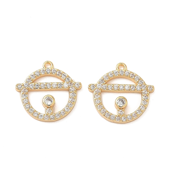 Латунные микропаве прозрачные кубические циркониевые подвески, колокол, без никеля 